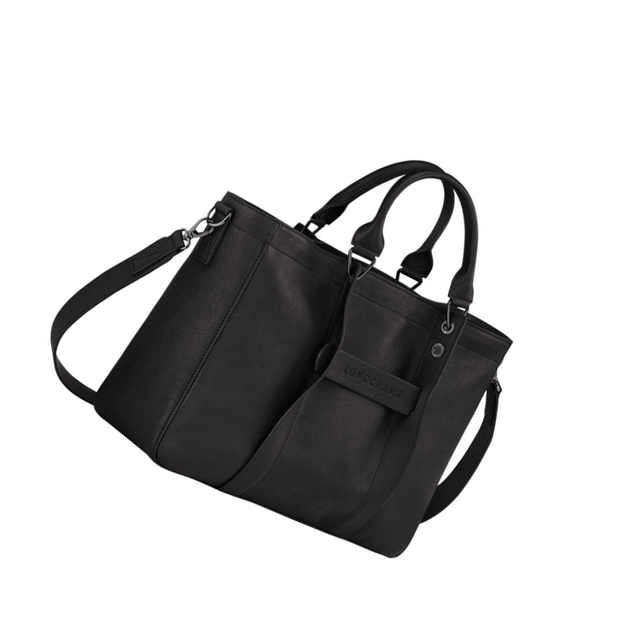 Longchamp 3D M Handtasche Damen Schwarz | DE-PQS9308