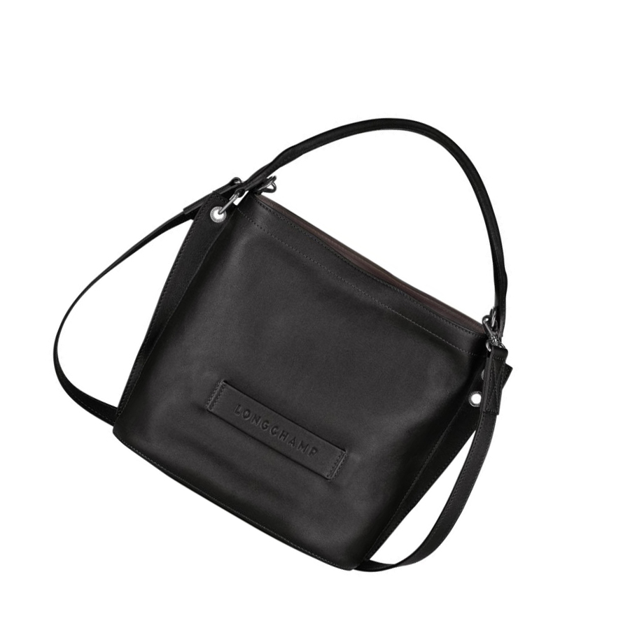 Longchamp 3D crossbody taschen Damen Schwarz | DE-DRM7186