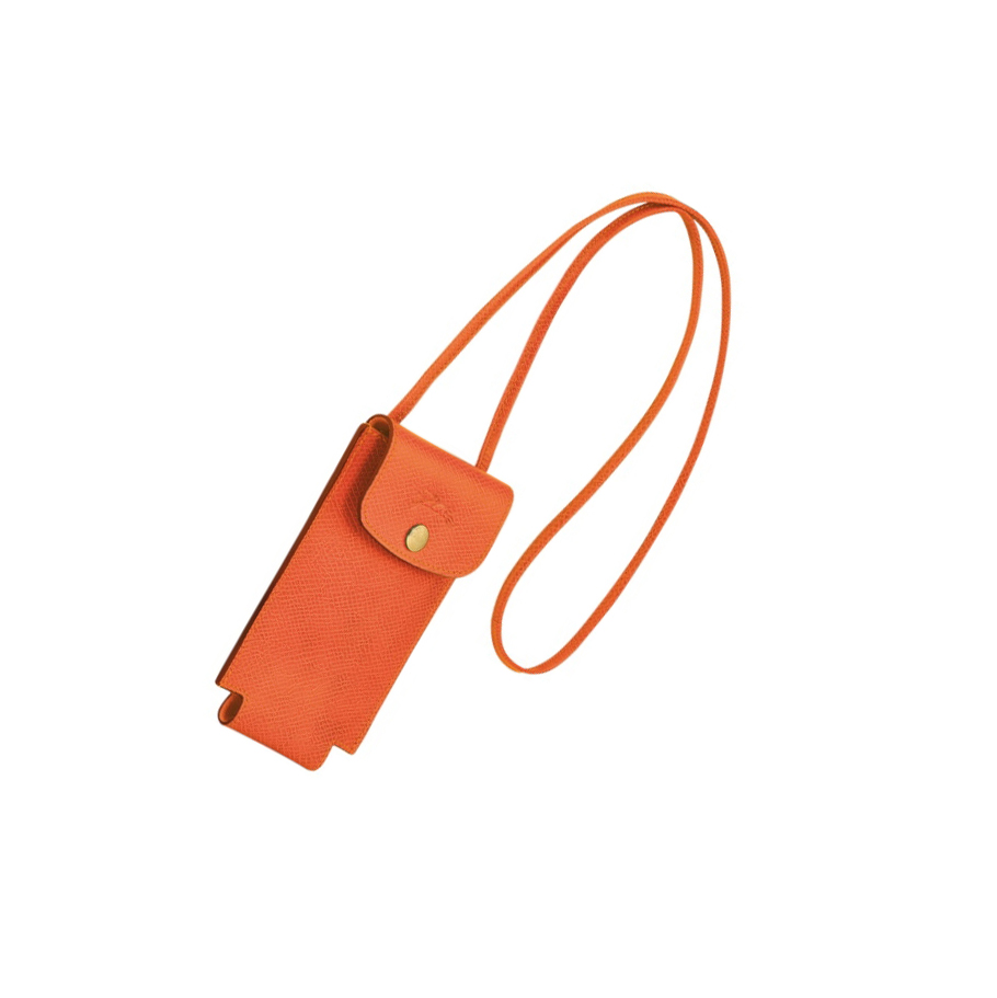 Longchamp Cuir De Russie Handyhülle Damen Orange | DE-HBS5413