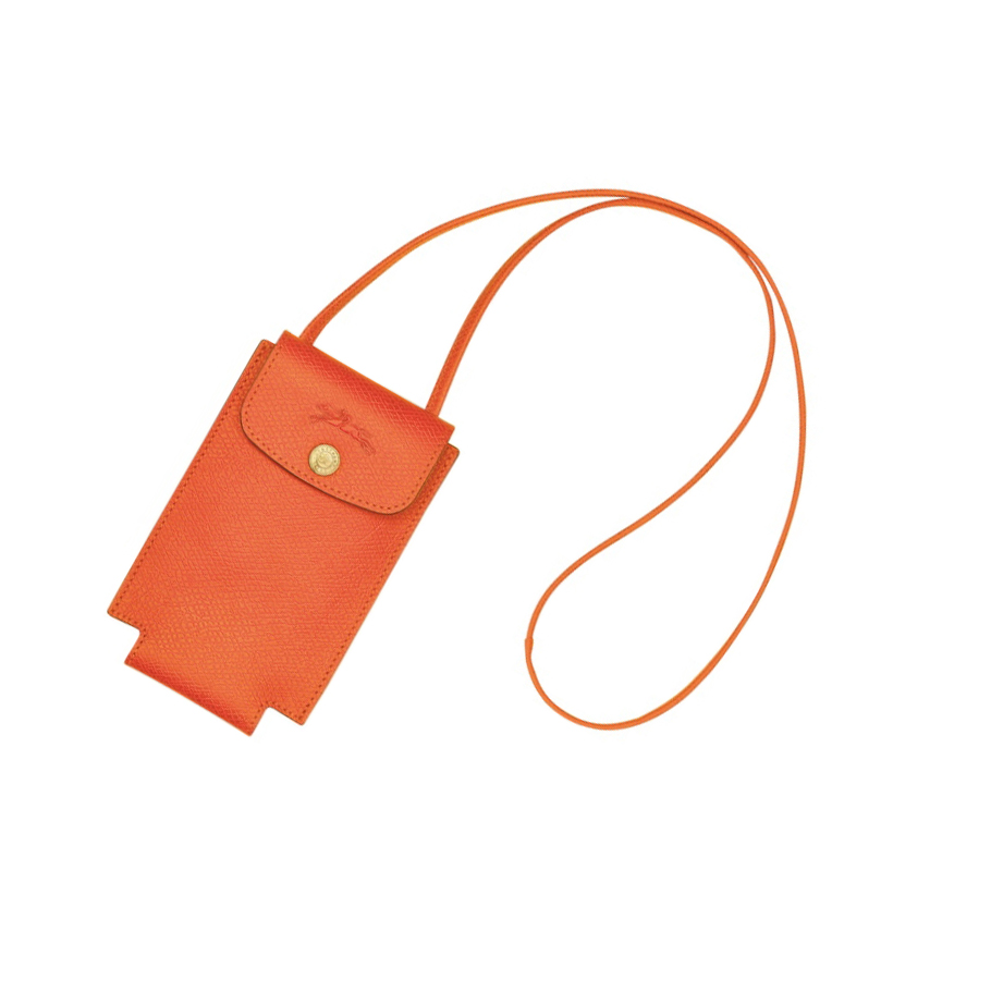 Longchamp Cuir De Russie Handyhülle Damen Orange | DE-HBS5413