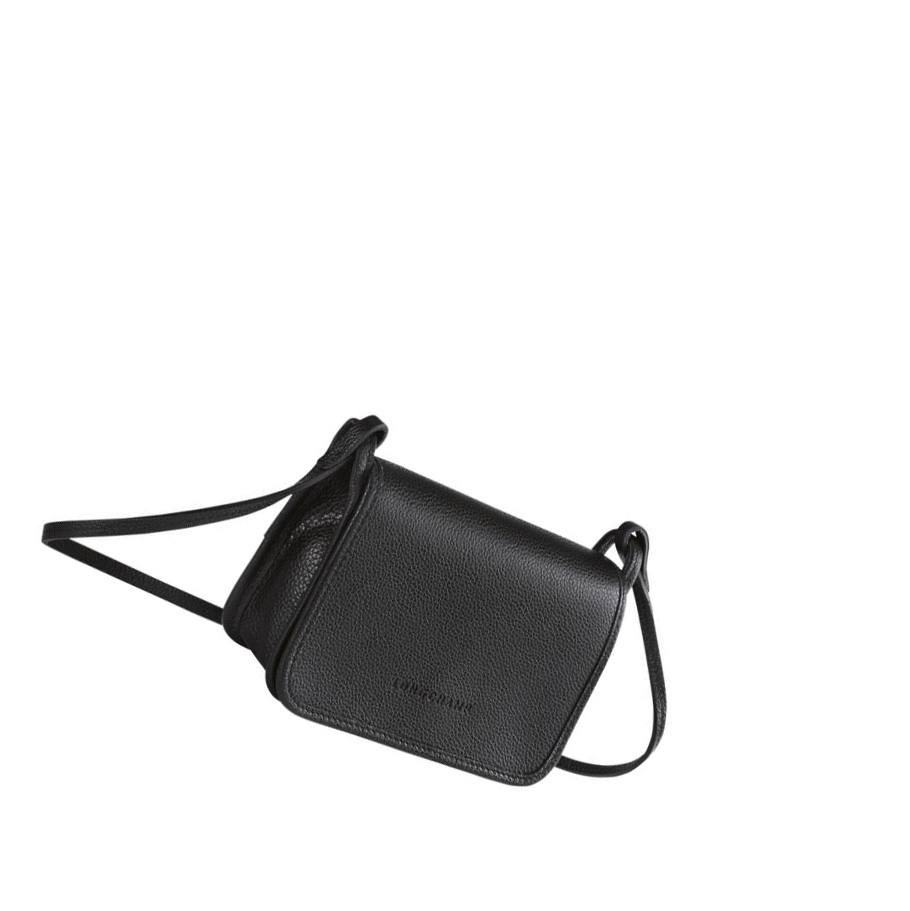 Longchamp Le Foulonné Brieftasche mit Reißverschluss Damen Schwarz | DE-IRW2758