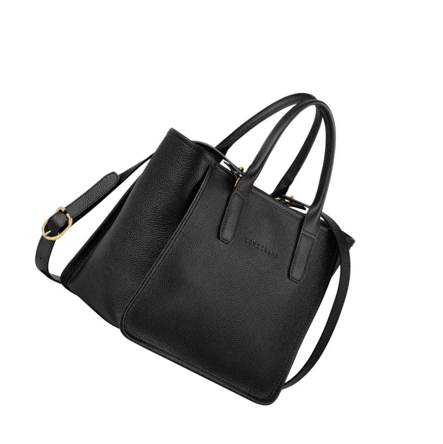 Longchamp Le Foulonné Handtasche Damen Schwarz | DE-GQJ3196