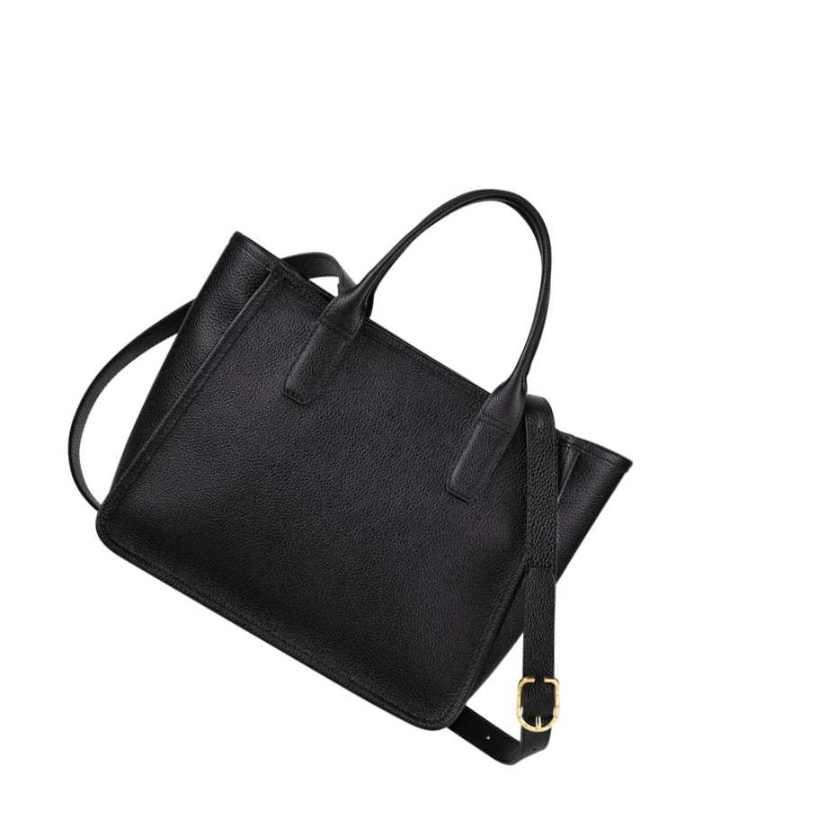 Longchamp Le Foulonné Handtasche Damen Schwarz | DE-GQJ3196