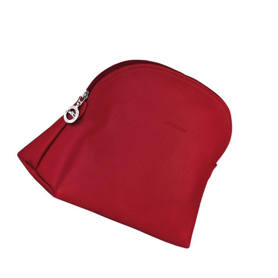 Longchamp Le Foulonné Kulturbeutel Herren Rot | DE-HOQ7936