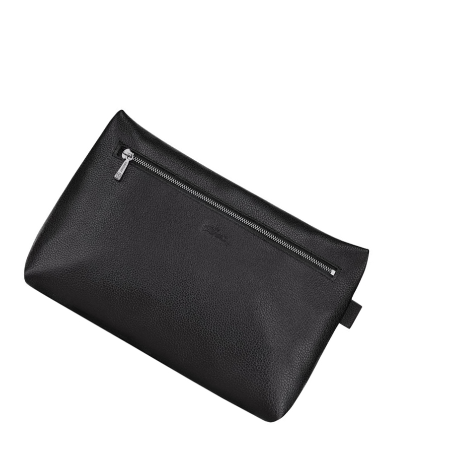 Longchamp Le Foulonné Kulturbeutel Herren Schwarz | DE-JPW6805