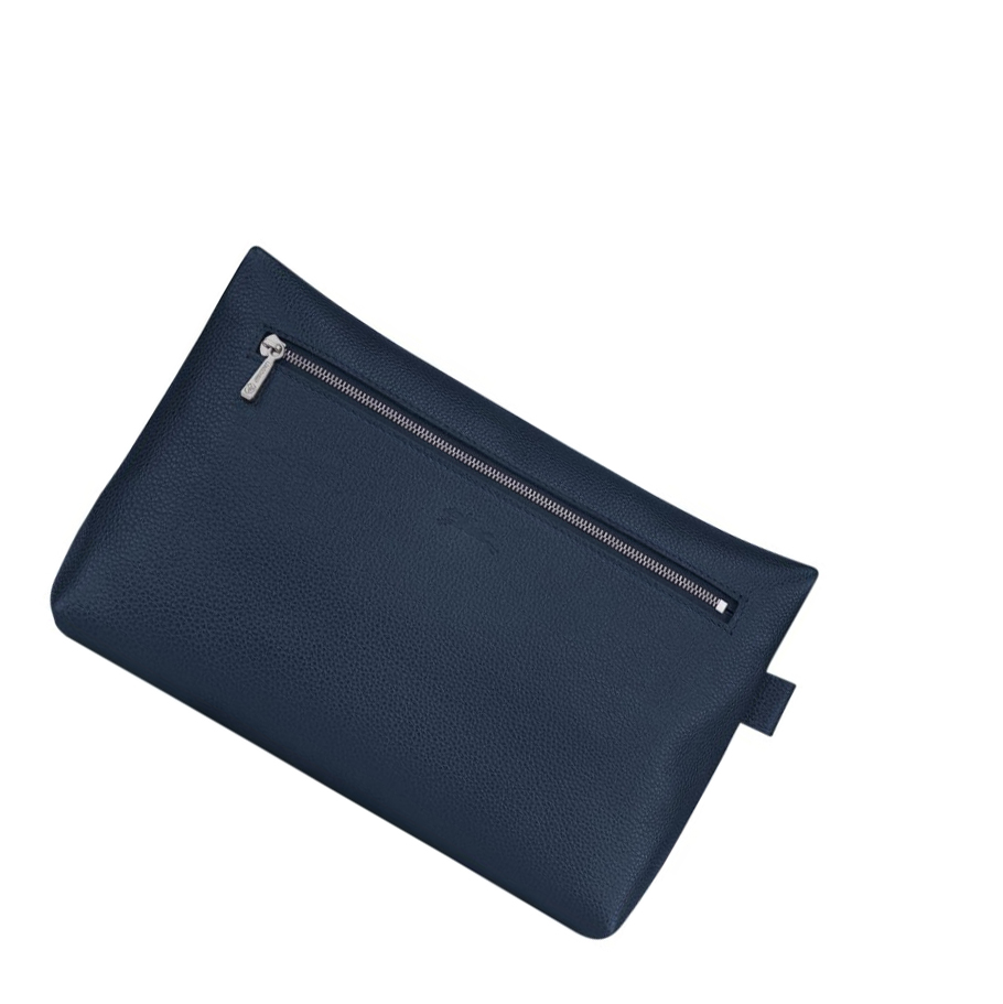 Longchamp Le Foulonné Kulturbeutel Herren Navy | DE-XTF0793