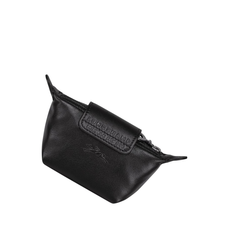 Longchamp Le Pliage Cuir Münzgeldbörsen Damen Schwarz | DE-LBV9816