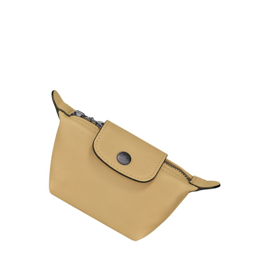 Longchamp Le Pliage Cuir Münzgeldbörsen Damen Beige | DE-LGY4893