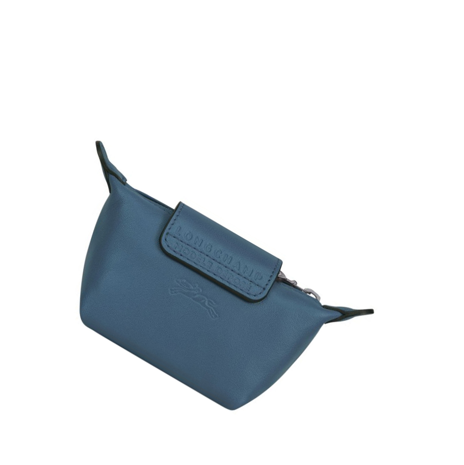 Longchamp Le Pliage Cuir Münzgeldbörsen Damen Blau | DE-ZIL8201