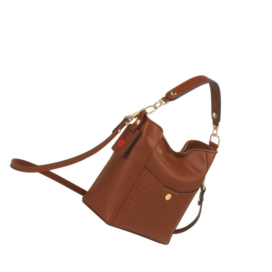 Longchamp Mademoiselle S Schultertaschen Damen Braun | DE-JAX1076