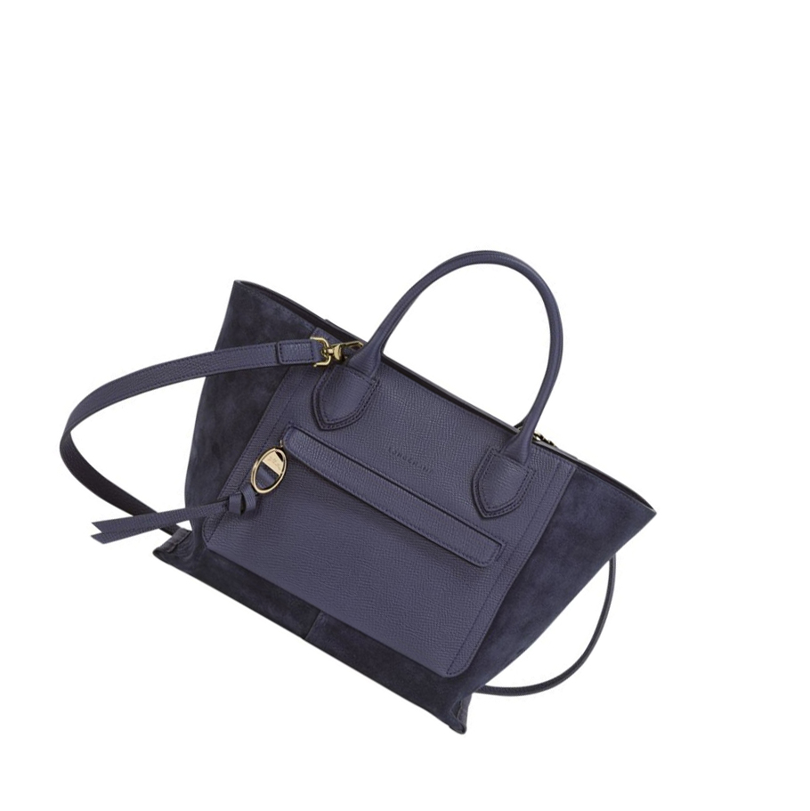 Longchamp Mailbox M Handtasche Damen Navy | DE-ARN5643