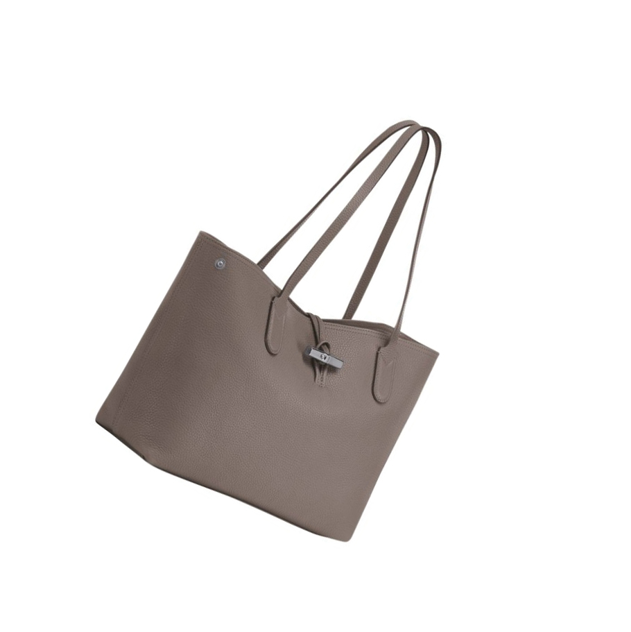 Longchamp Roseau Essential Schultertaschen Damen Grau | DE-BQT2675