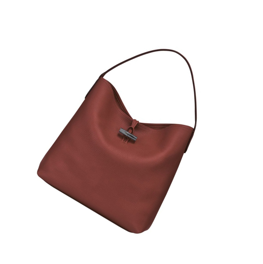 Longchamp Roseau Essential Schultertaschen Damen Braun | DE-DFB3102