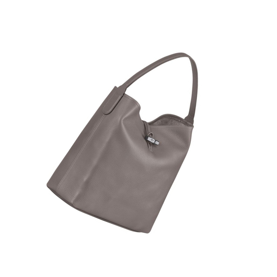 Longchamp Roseau Essential Schultertaschen Damen Grau | DE-EMQ7234