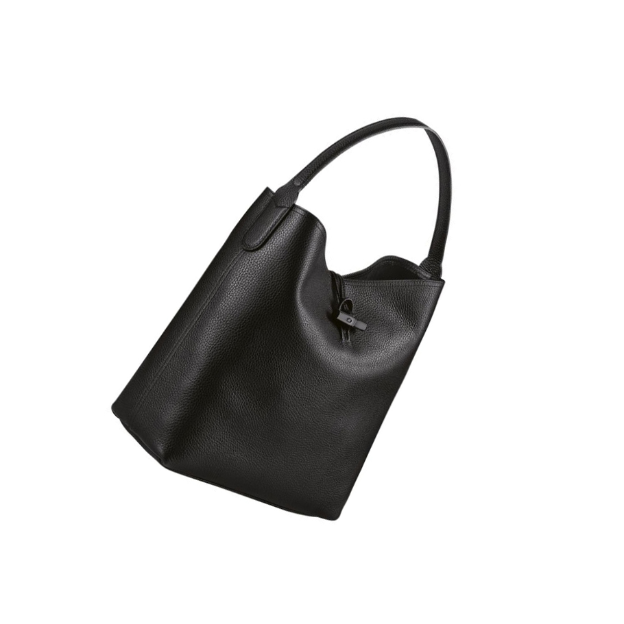 Longchamp Roseau Essential Schultertaschen Damen Schwarz | DE-TUJ8524