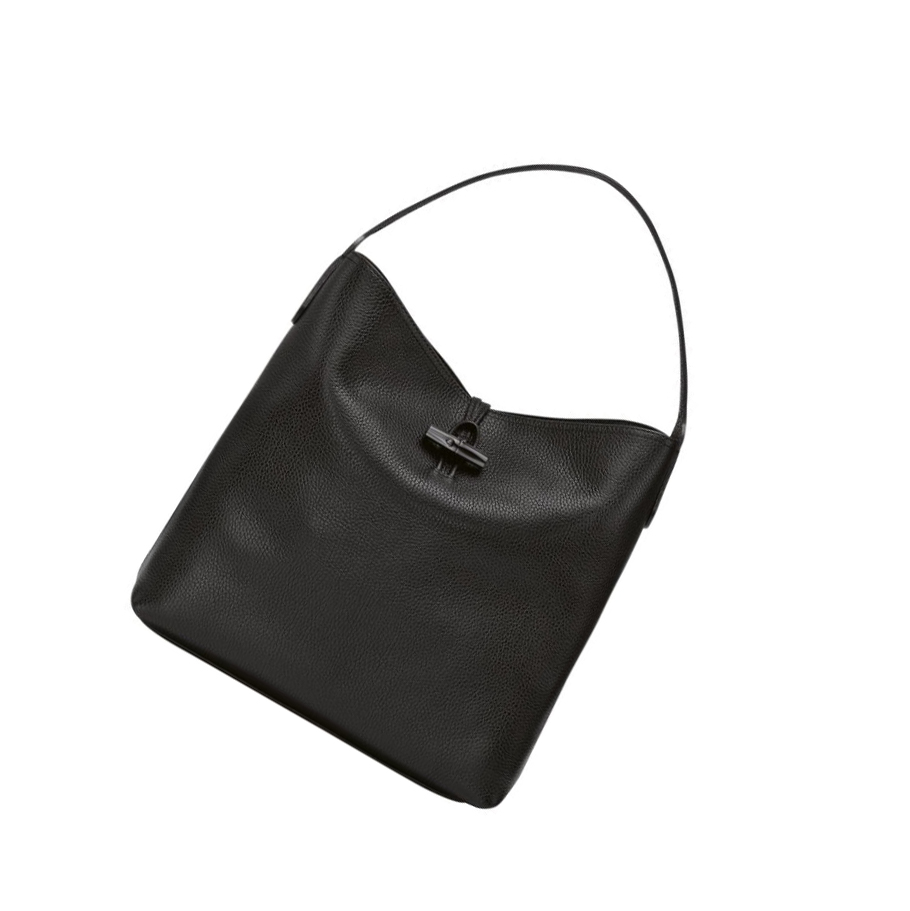 Longchamp Roseau Essential Schultertaschen Damen Schwarz | DE-TUJ8524