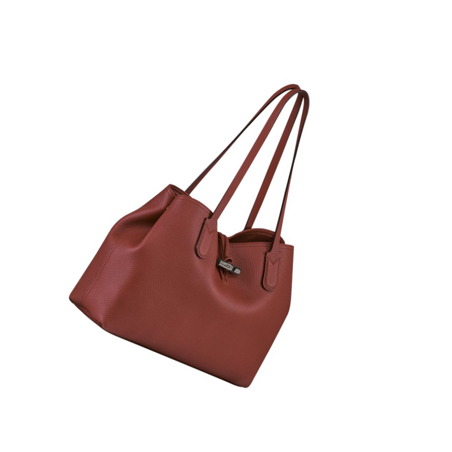 Longchamp Roseau Essential Schultertaschen Damen Braun | DE-TVZ7235