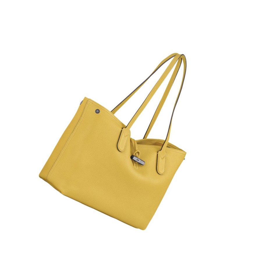 Longchamp Roseau Essential Schultertaschen Damen Gelb | DE-XUI1279