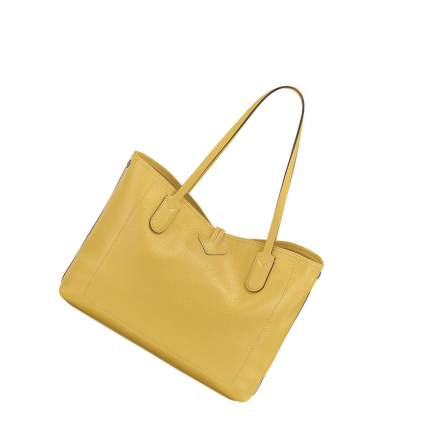 Longchamp Roseau Essential Schultertaschen Damen Gelb | DE-XUI1279