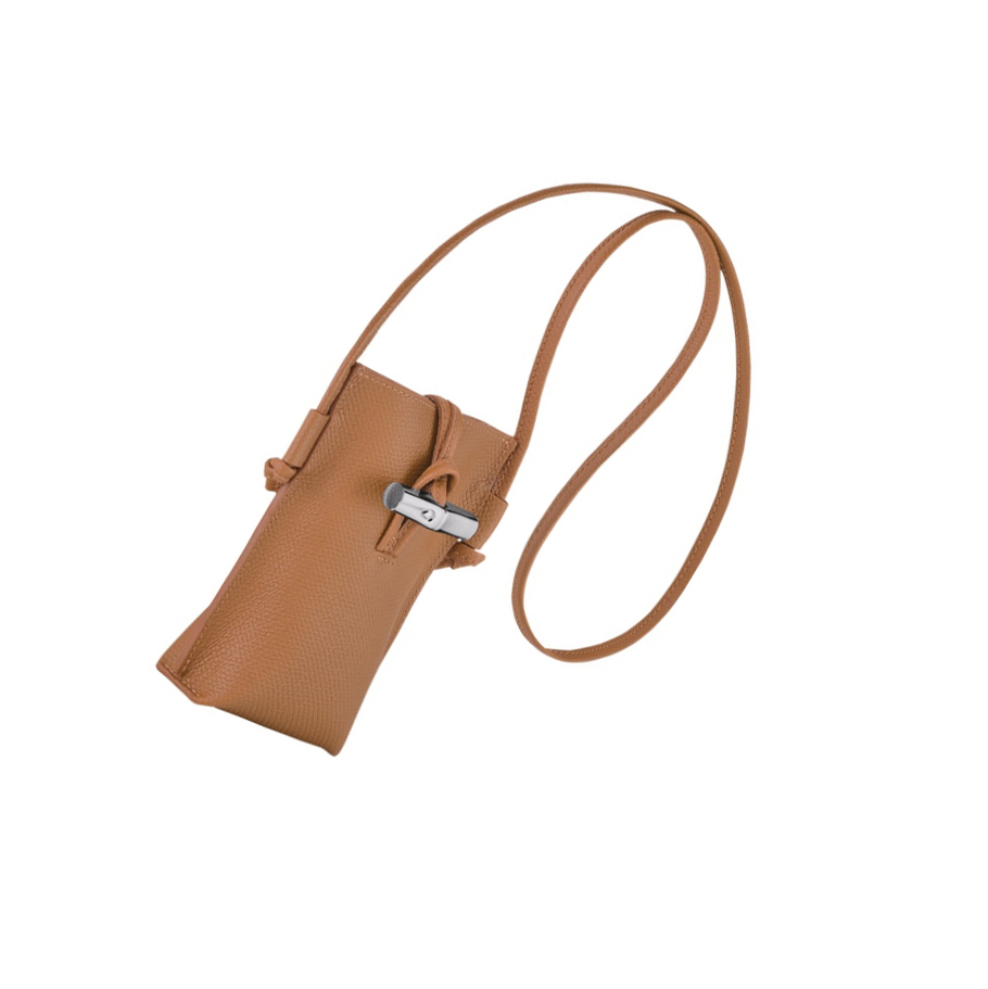 Longchamp Roseau Handyhülle Damen Beige | DE-UYK9542