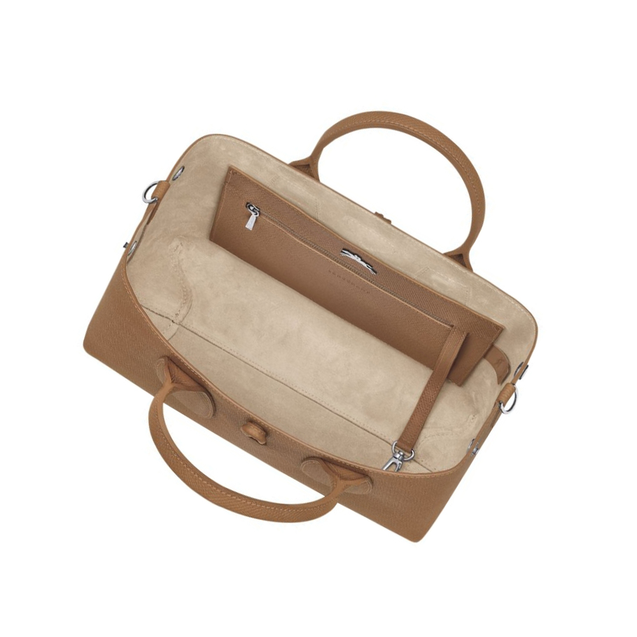 Longchamp Roseau M Handtasche Damen Beige | DE-ANT7865