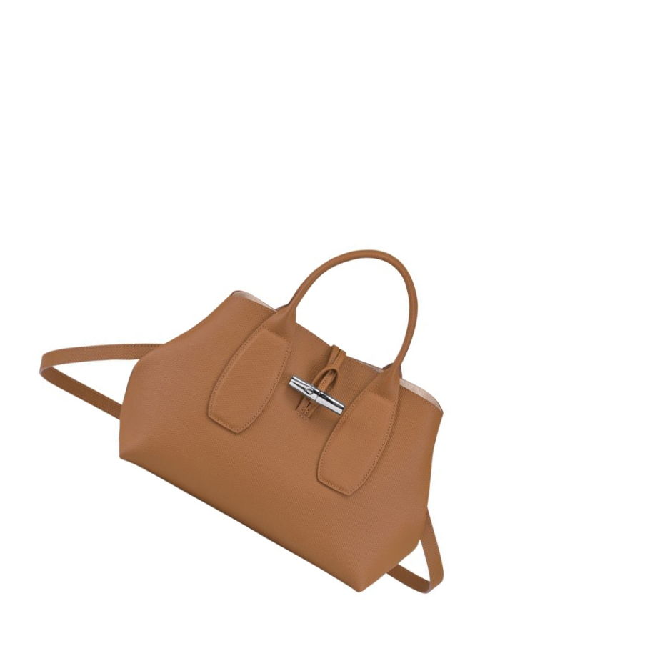 Longchamp Roseau M Handtasche Damen Beige | DE-ANT7865