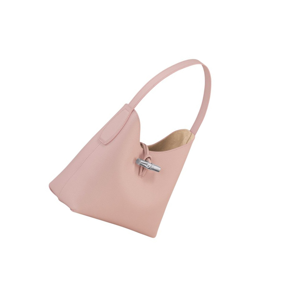 Longchamp Roseau M Schultertaschen Damen Hellrosa | DE-NIG9516