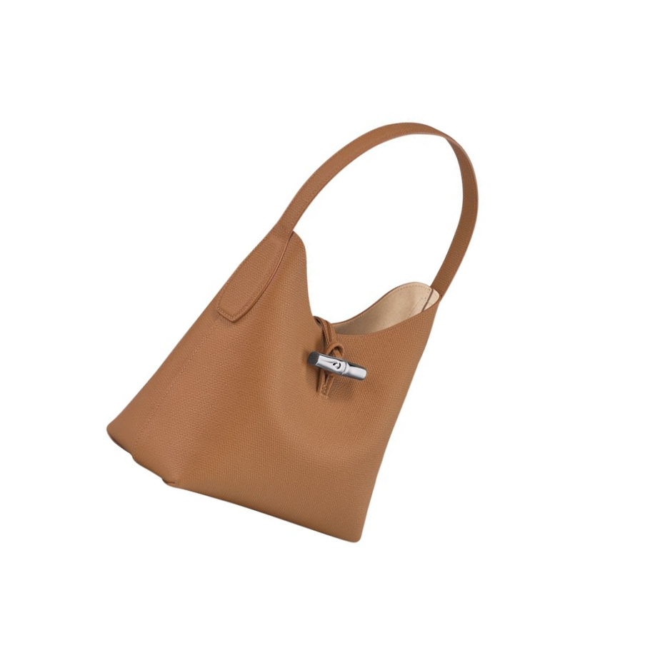 Longchamp Roseau M Schultertaschen Damen Beige | DE-TLB3947