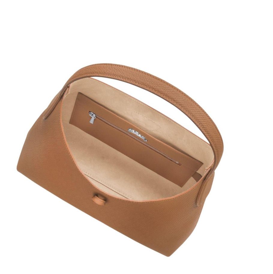 Longchamp Roseau M Schultertaschen Damen Beige | DE-TLB3947