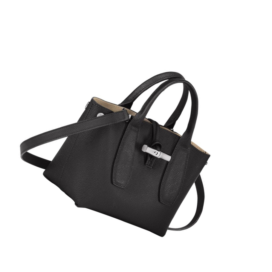 Longchamp Roseau S Handtasche Damen Schwarz | DE-EOJ2035