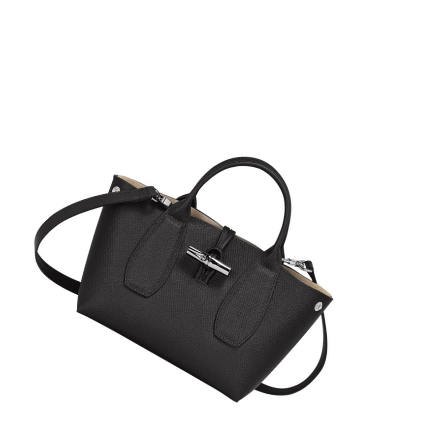 Longchamp Roseau S Handtasche Damen Schwarz | DE-EOJ2035