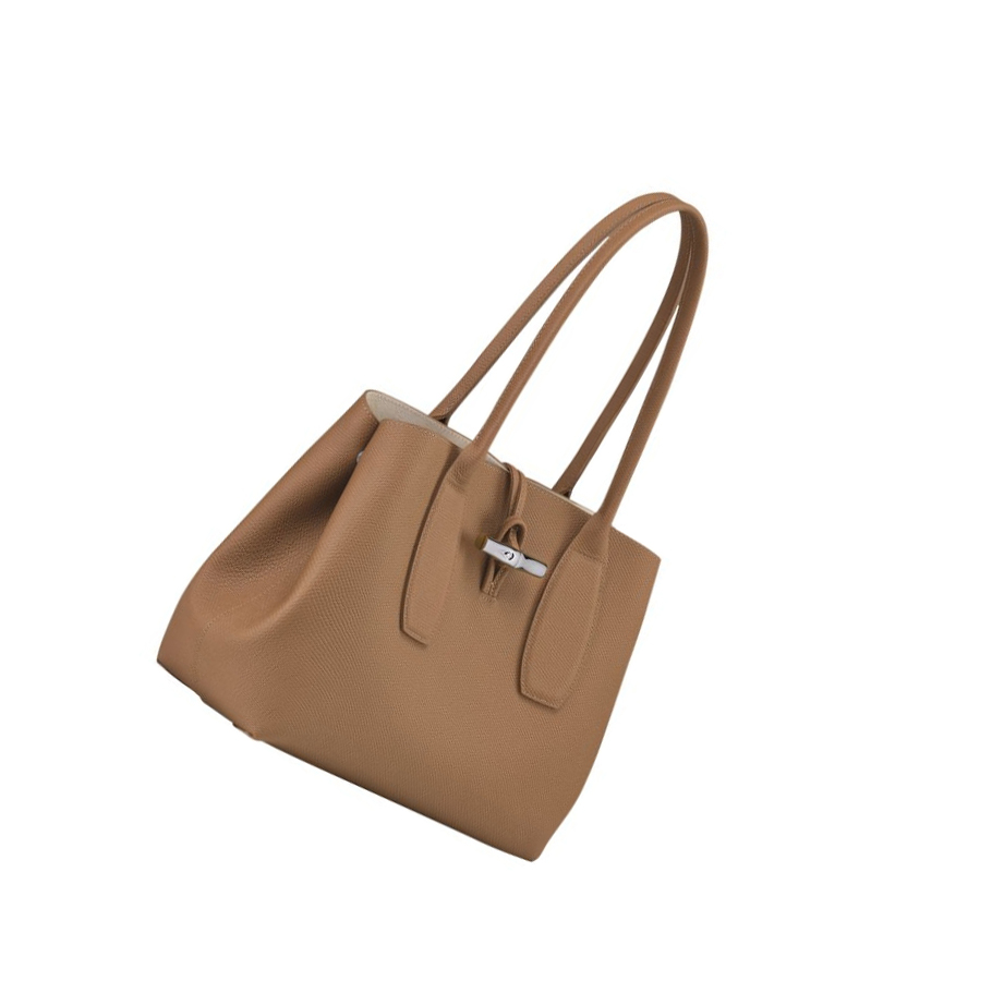 Longchamp Roseau Schultertaschen Damen Beige | DE-UGW8306