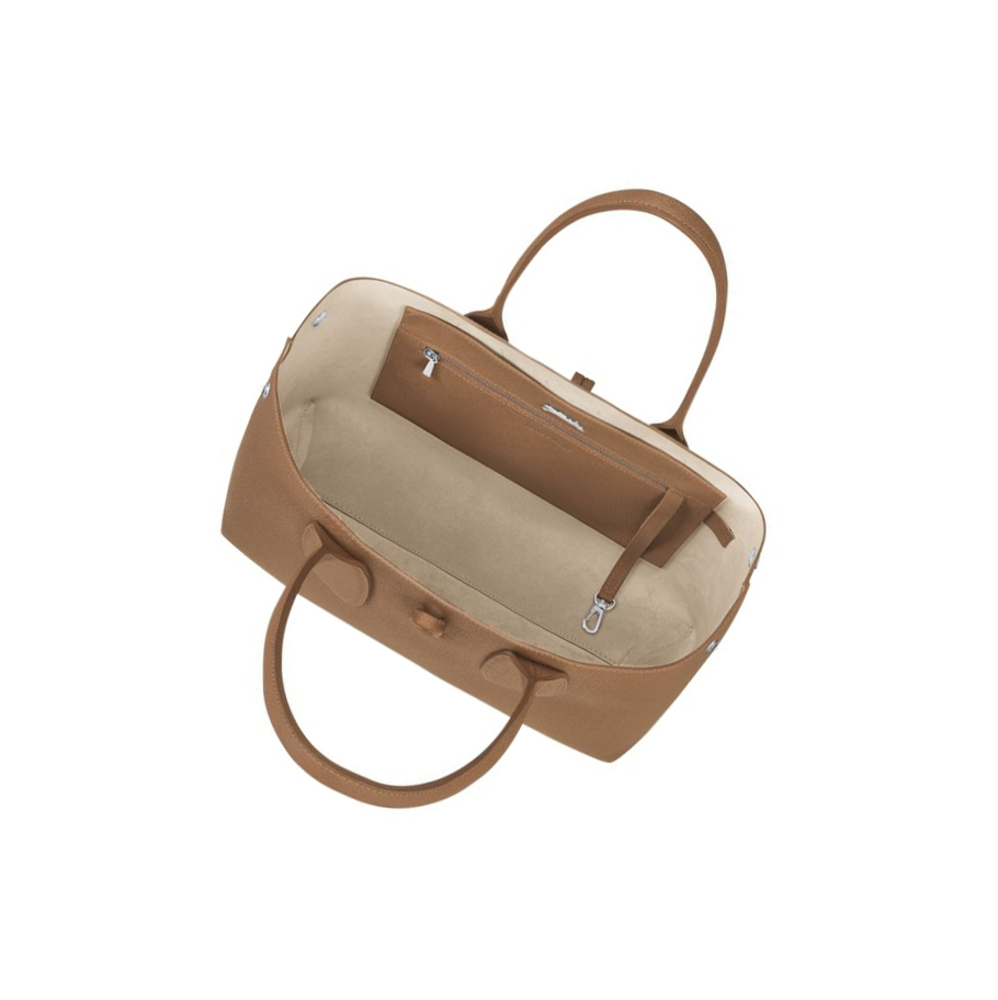 Longchamp Roseau Schultertaschen Damen Beige | DE-UGW8306