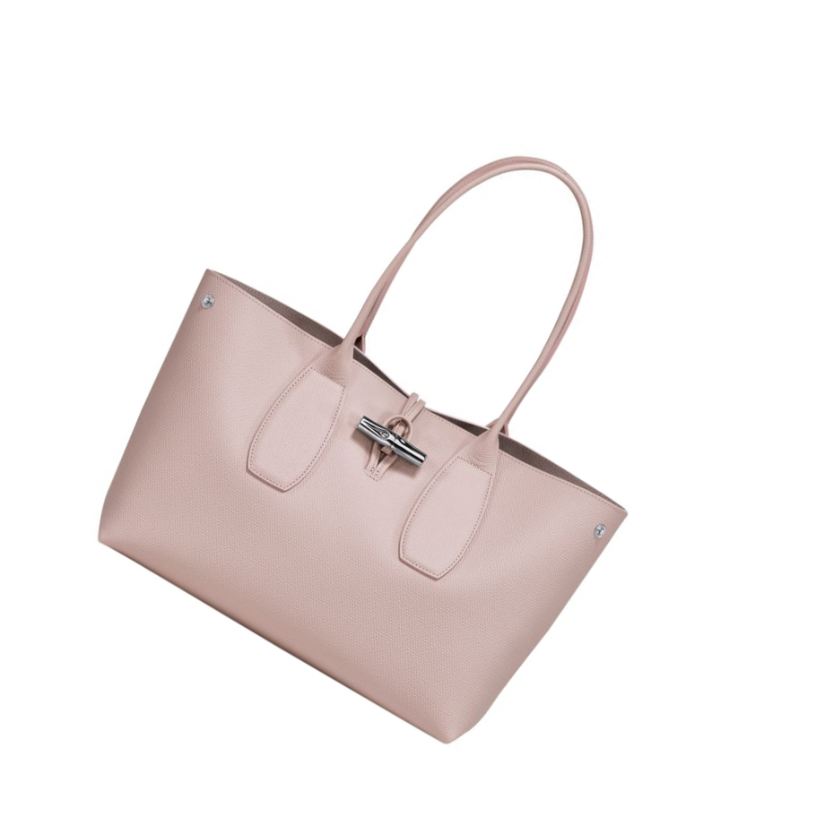 Longchamp Roseau Schultertaschen Damen Hellrosa | DE-HJF3840