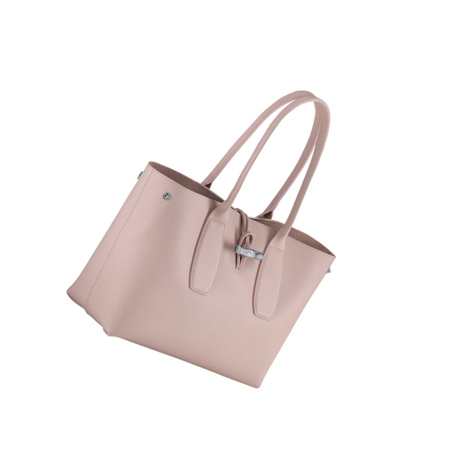 Longchamp Roseau Schultertaschen Damen Hellrosa | DE-HJF3840