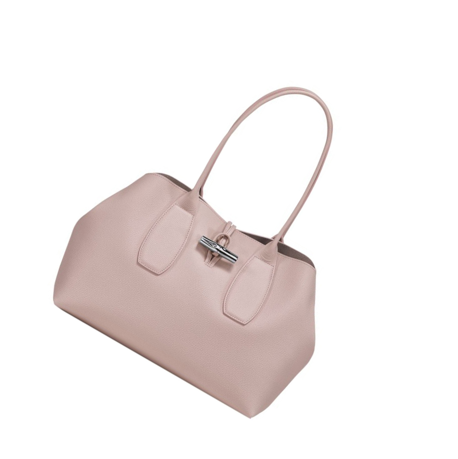 Longchamp Roseau Schultertaschen Damen Hellrosa | DE-HJF3840