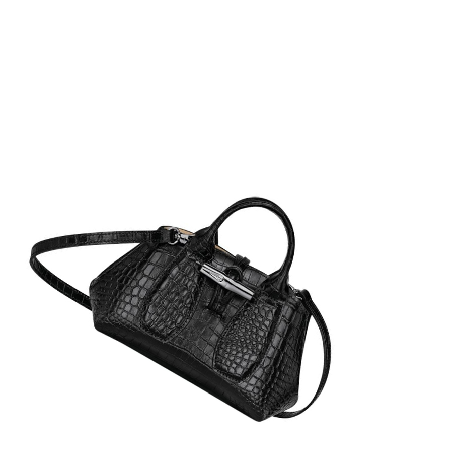 Longchamp Roseau XS Handtasche Damen Schwarz | DE-NDB6481