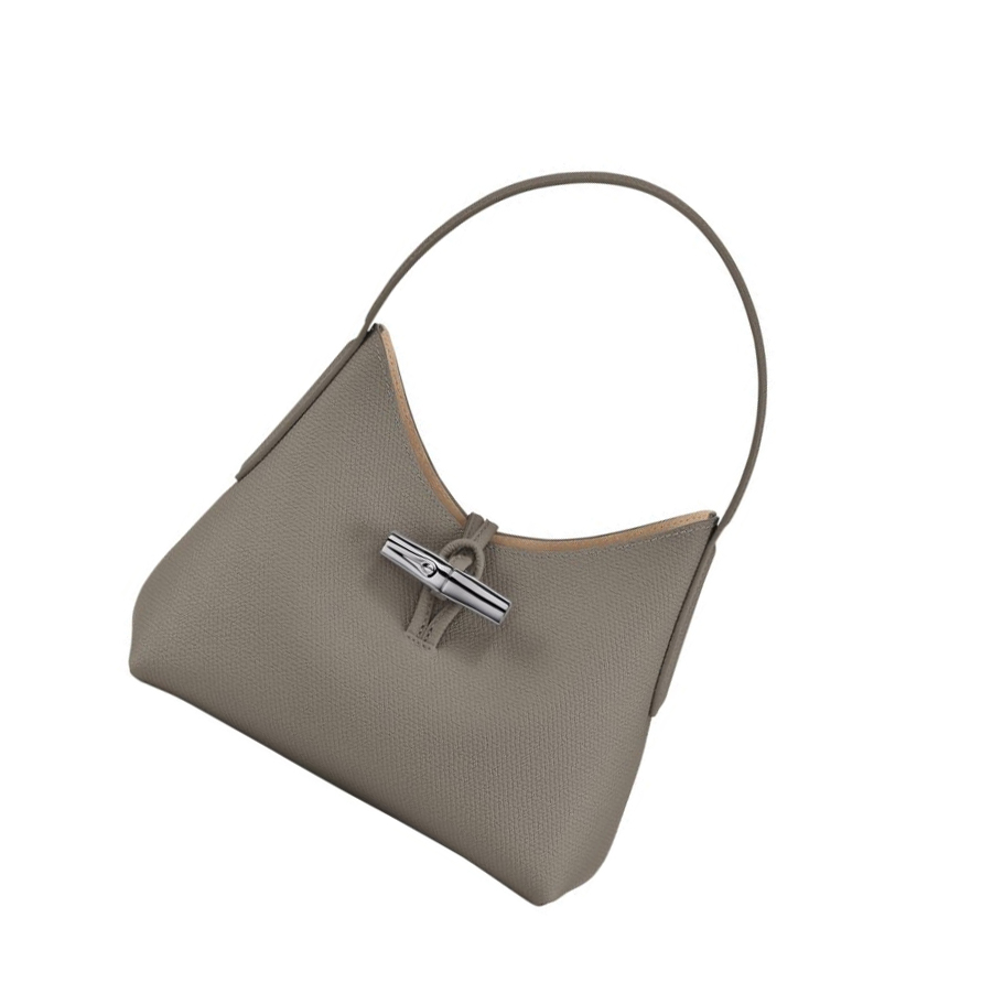 Longchamp Roseau XS Schultertaschen Damen Grau | DE-HXA1972