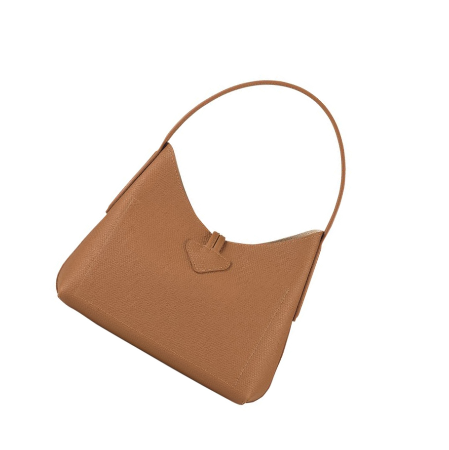 Longchamp Roseau XS Schultertaschen Damen Beige | DE-TPE2931