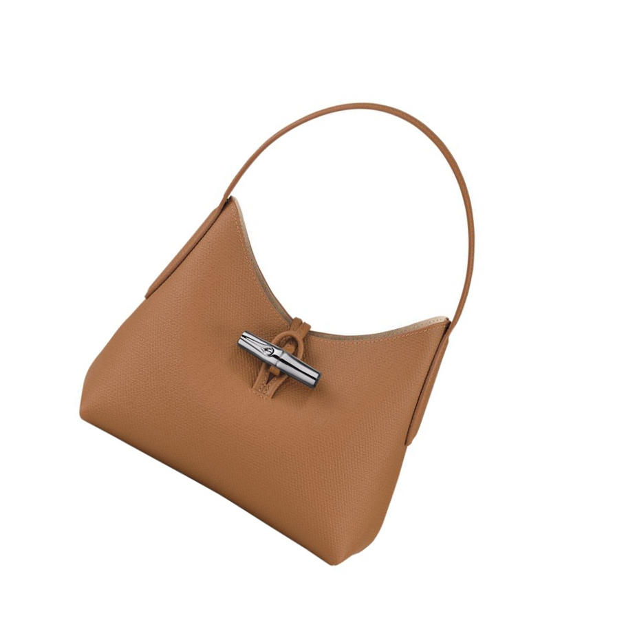 Longchamp Roseau XS Schultertaschen Damen Beige | DE-TPE2931