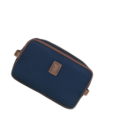 Longchamp Boxford Kulturbeutel Damen Navy | DE-SHO6928