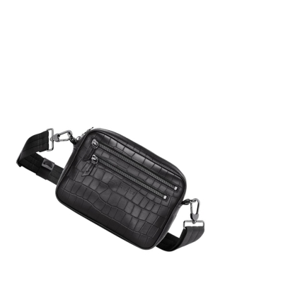 Longchamp Croco Block crossbody taschen Herren Schwarz | DE-RYV5398