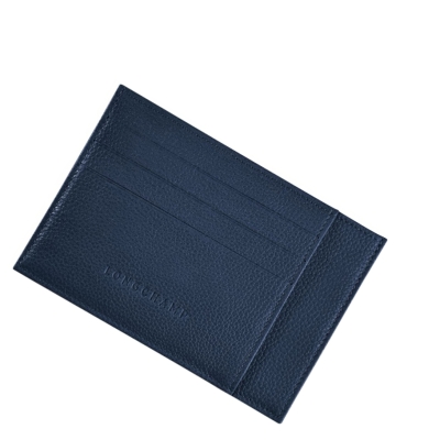 Longchamp Le Foulonné Kartenhalter Damen Navy | DE-FDK1904