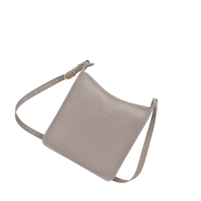 Longchamp Le Foulonné L crossbody taschen Damen Grau | DE-QJD0916