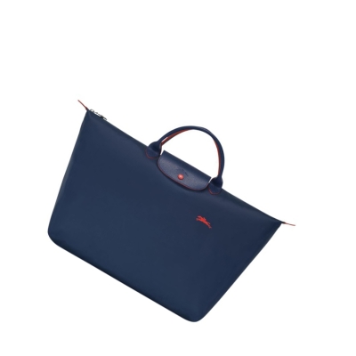 Longchamp Le Pliage Club L Reisetaschen Damen Navy | DE-BUF5073