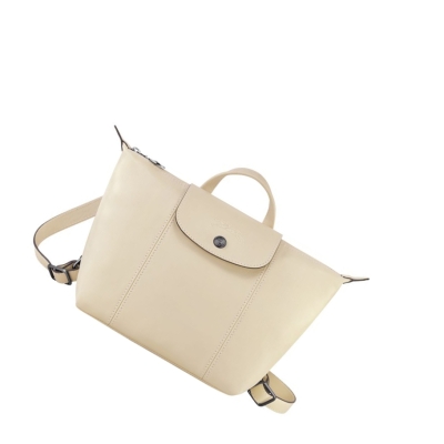 Longchamp Le Pliage Cuir Rucksäcke Damen Beige | DE-BZP6947