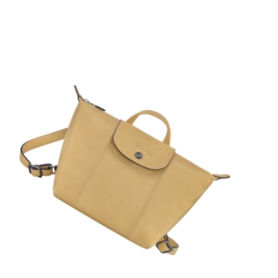 Longchamp Le Pliage Cuir Rucksäcke Damen Beige | DE-KOG8469