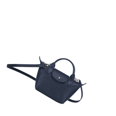 Longchamp Le Pliage Cuir XS Handtasche Damen Navy | DE-TDR5794