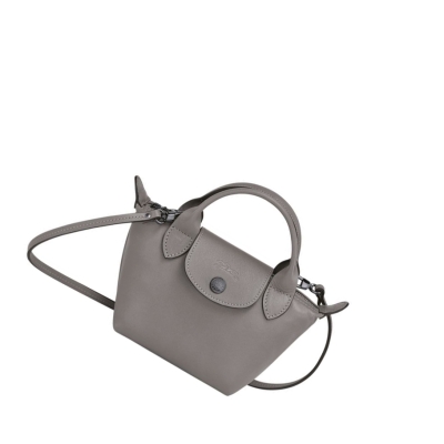 Longchamp Le Pliage Cuir crossbody taschen Damen Grau | DE-FOA2357