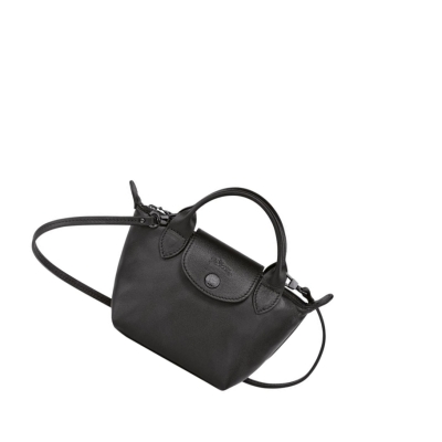 Longchamp Le Pliage Cuir crossbody taschen Damen Schwarz | DE-LTU1384